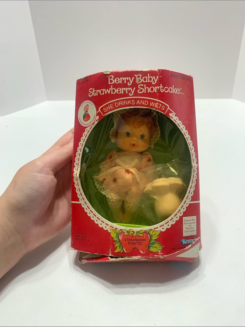 Kenner Vintage Kenner Berry Baby Strawberry Shortcake Box - Red